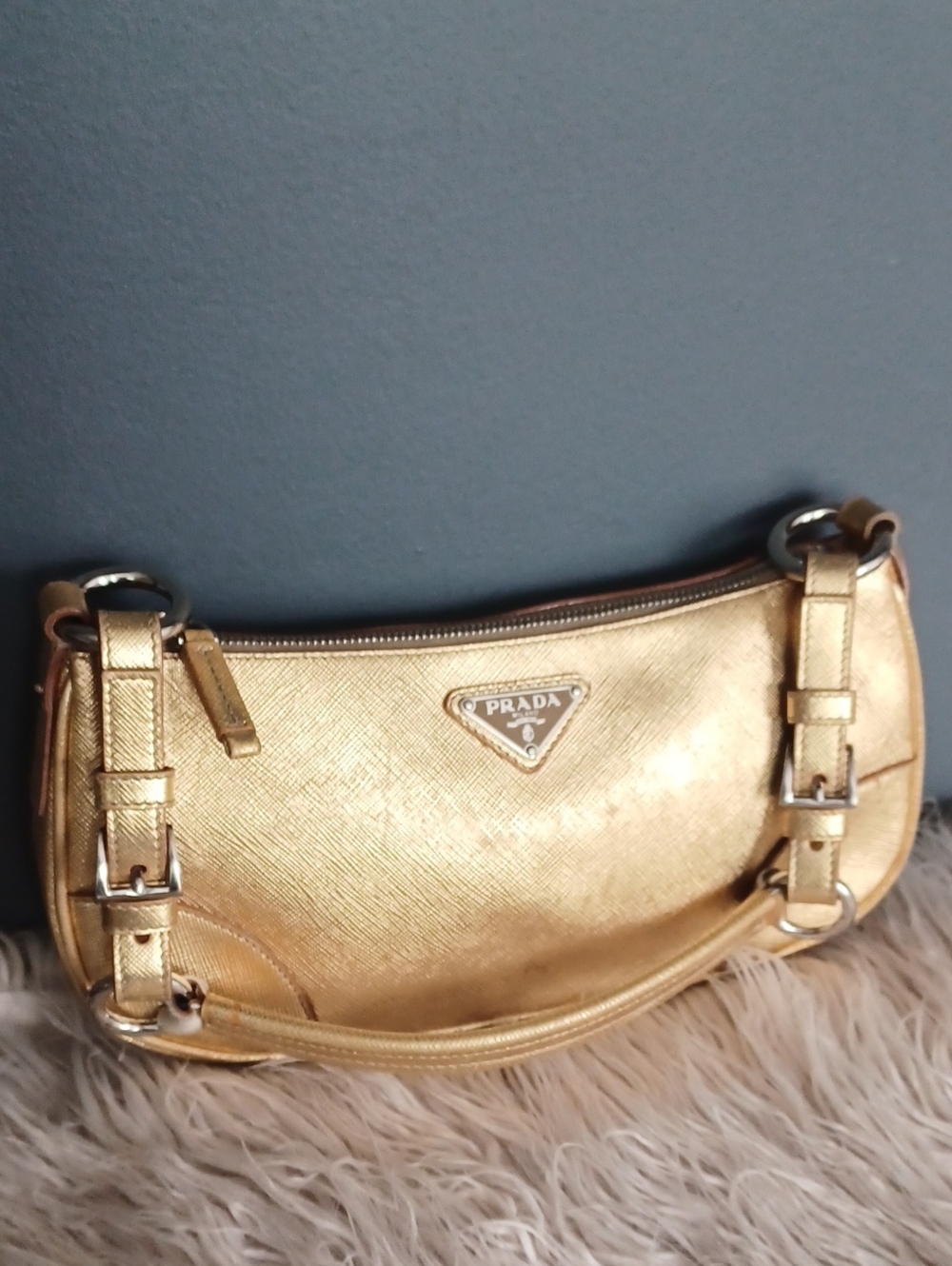 PRADA Gold Shoulder Bag